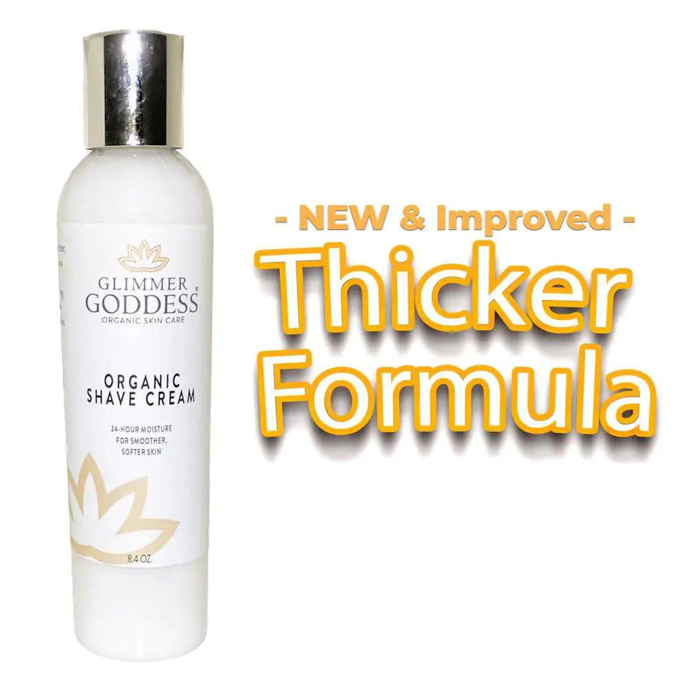 Glimmer Goddess Shave Cream w/Aloe, Coconut Oil & Shea Butter 8oz